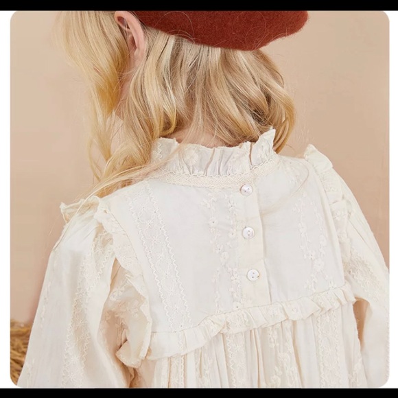 South Tao Girl’s French Dress With Lace Cotton Sizes 4 or 10 - Picture 5 of 11
